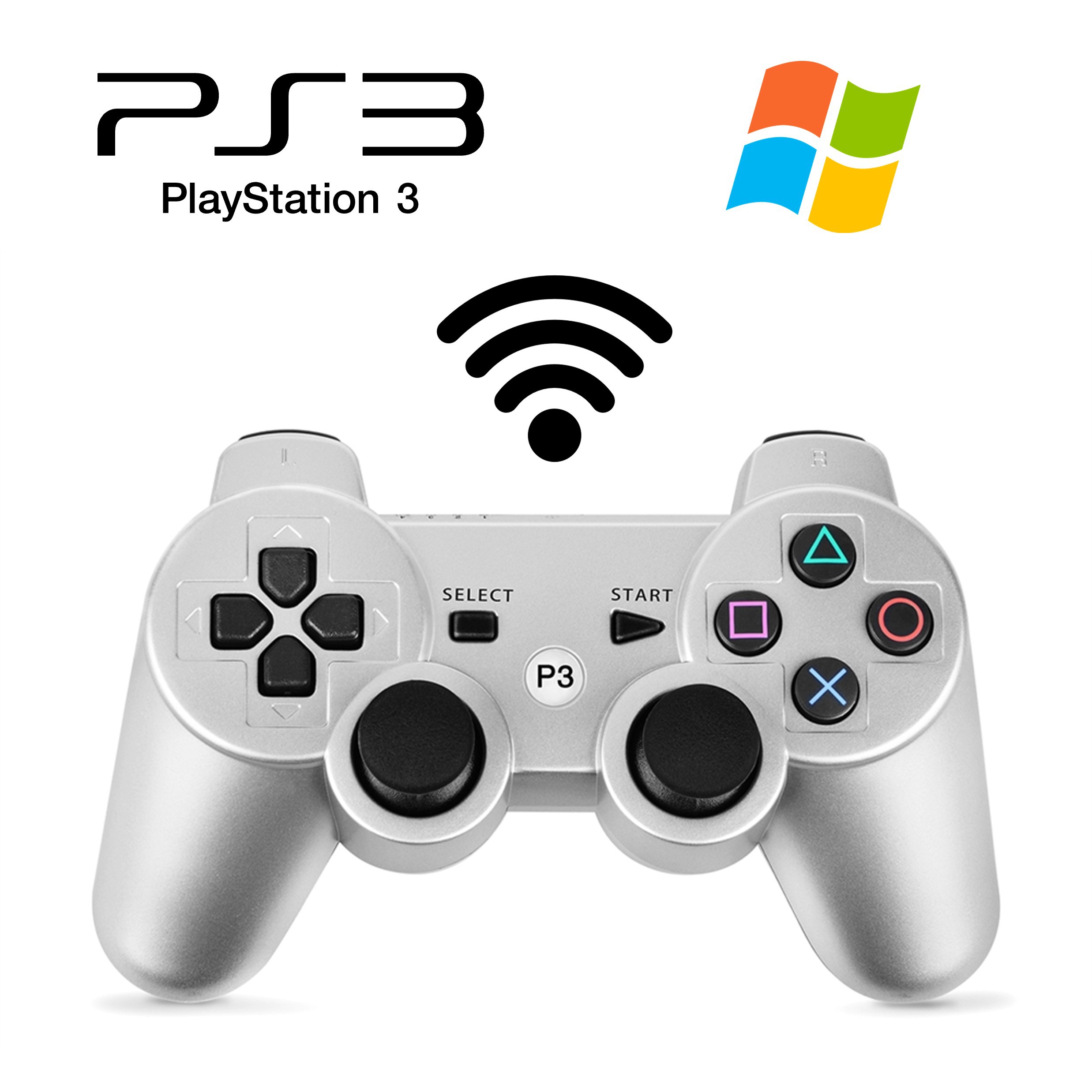 Nieuwe Wireless Dual Shock Playstation 3 Controller - Zilver - Playstation 3 Hardware - 4