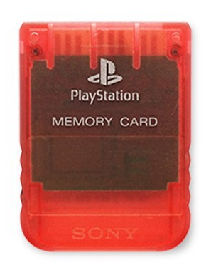 Originele Playstation 1 Memory Card - Crystal Red - Playstation 1 Hardware