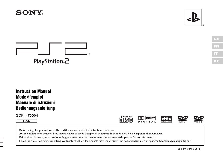 Handleiding - Playstation 2 Slim (SCPH-75004) - Playstation 2 Hardware