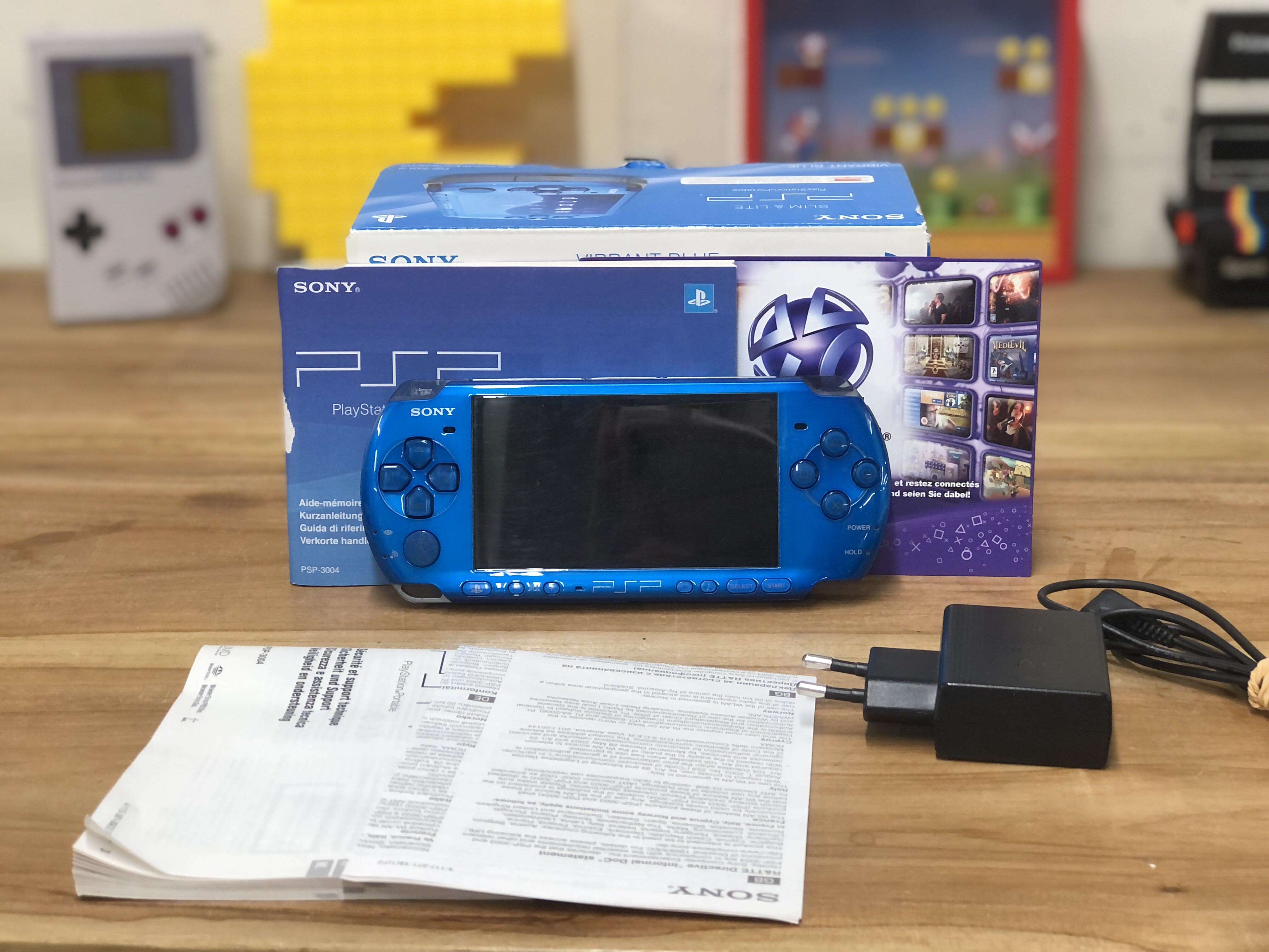 Playstation Portable Slim & Lite PSP 3000 - Vibrant Blue [Complete] - Playstation Portable Hardware