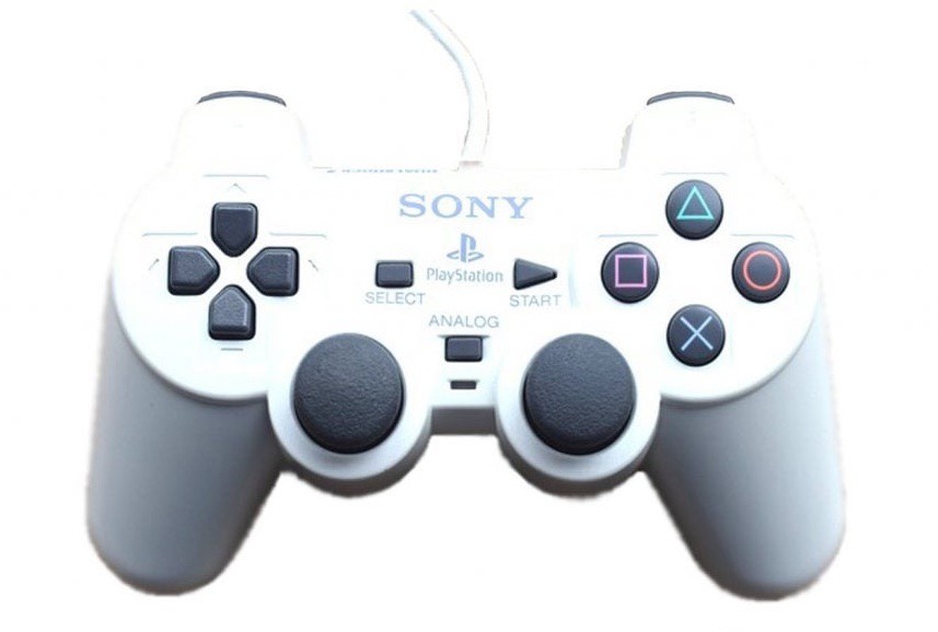 Sony Dual Shock PlayStation 1 Controller - White - Playstation 1 Hardware