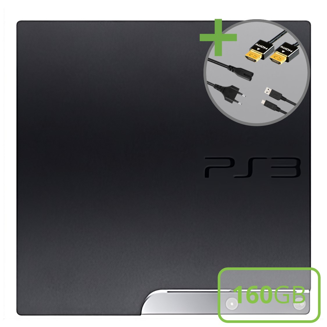 Sony PlayStation 3 Slim (160GB) Starter Pack - DualShock Edition - Playstation 3 Hardware - 3