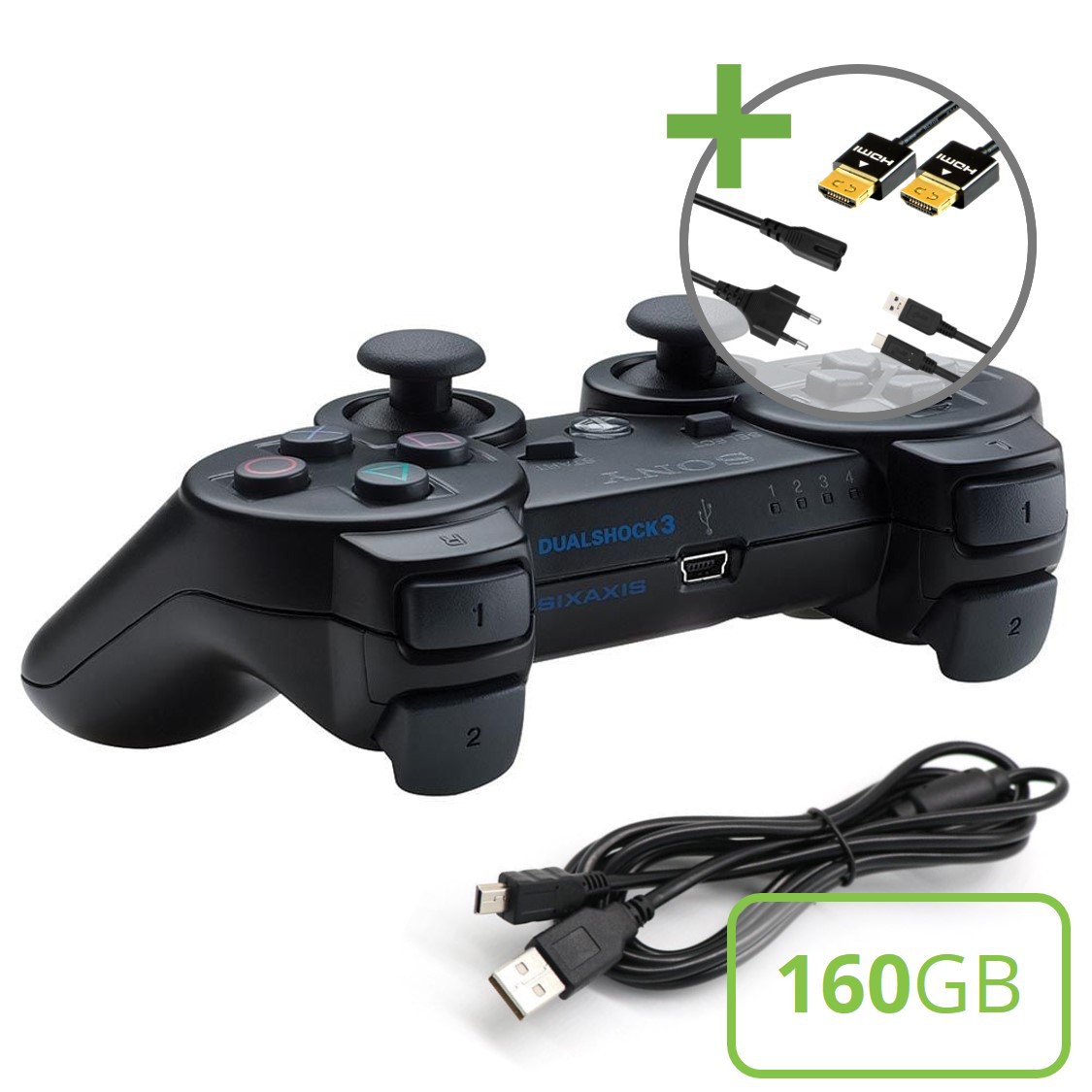 Sony PlayStation 3 Slim (160GB) Starter Pack - DualShock Edition - Playstation 3 Hardware - 4