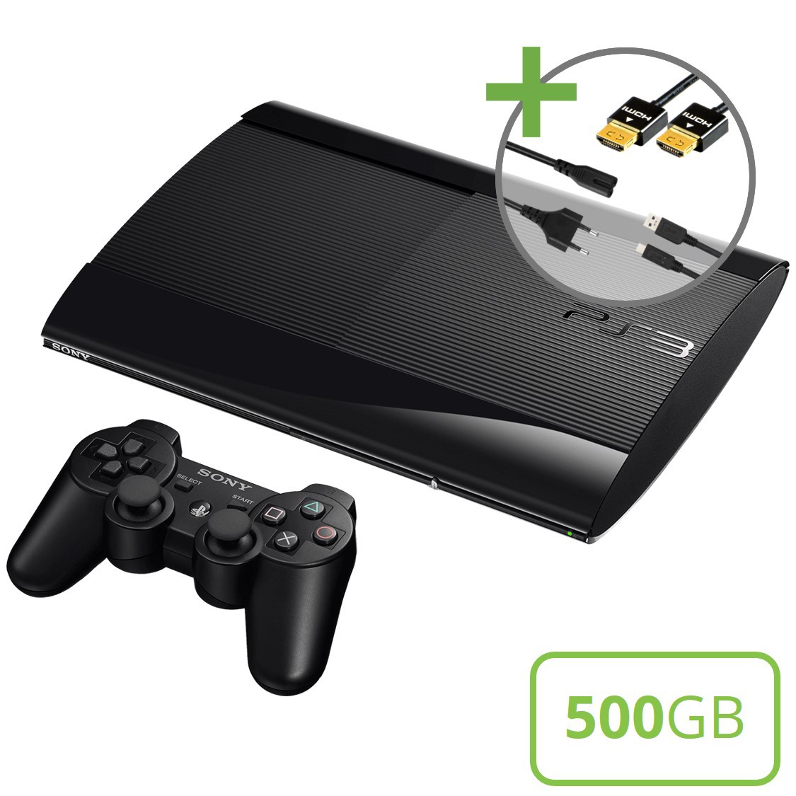 Sony PlayStation 3 Super Slim (500GB) Starter Pack - DualShock Edition - Playstation 3 Hardware