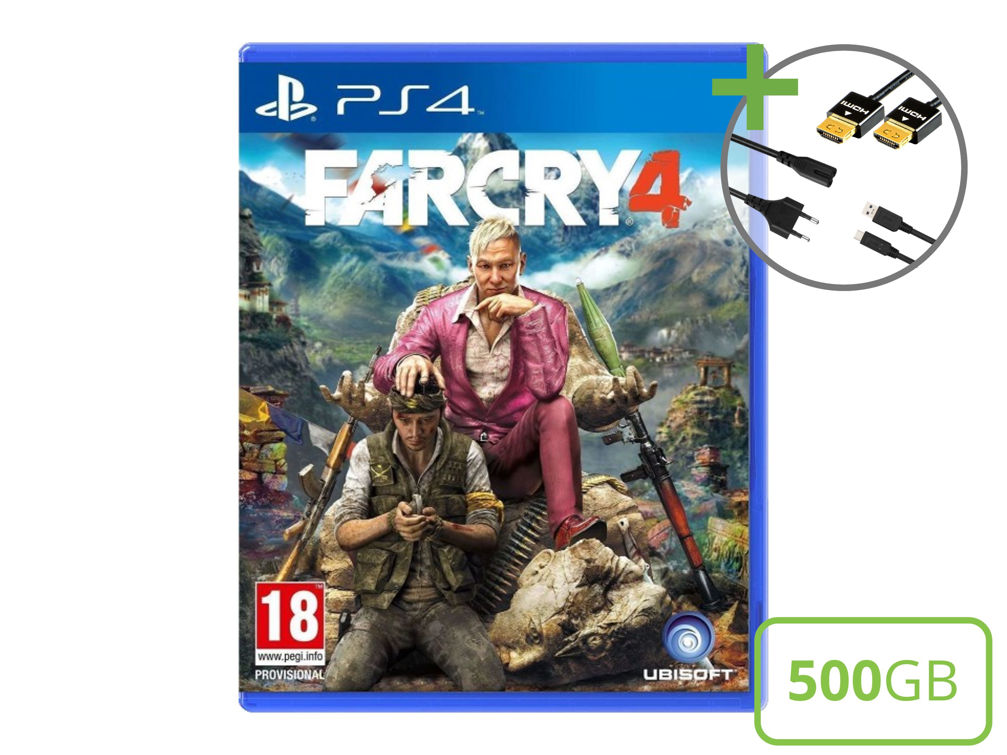 Sony PlayStation 4 Starter Pack - 500GB Far Cry 4 Edition - Playstation 4 Hardware - 5