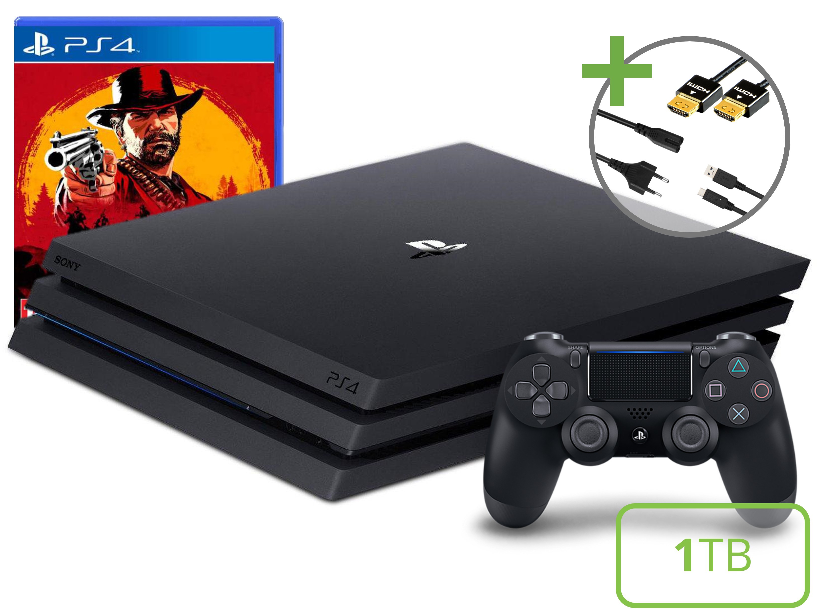 Sony PlayStation 4 Pro Starter Pack - 1TB Red Dead Redemption 2 Edition - Playstation 4 Hardware
