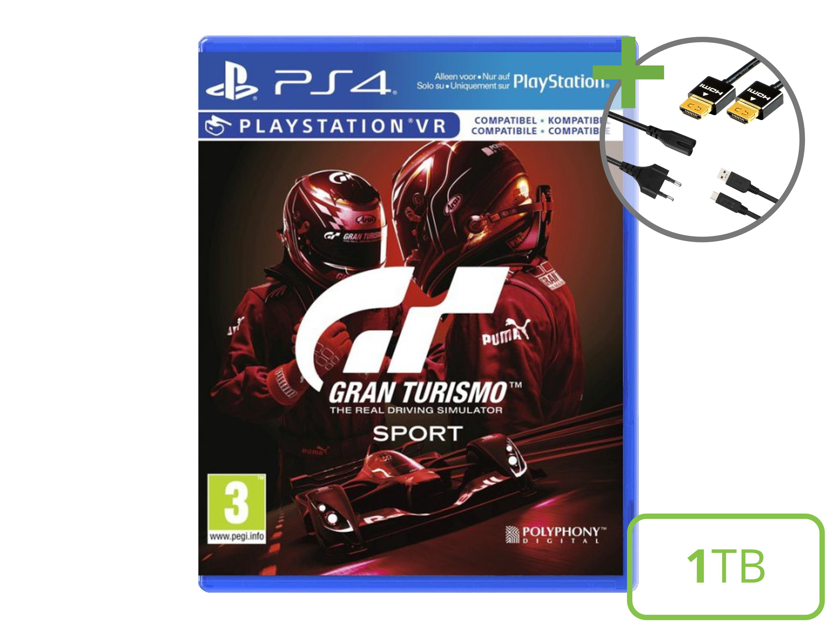 Sony PlayStation 4 Pro Starter Pack - 1TB Gran Turismo Sport Edition - Playstation 4 Hardware - 5