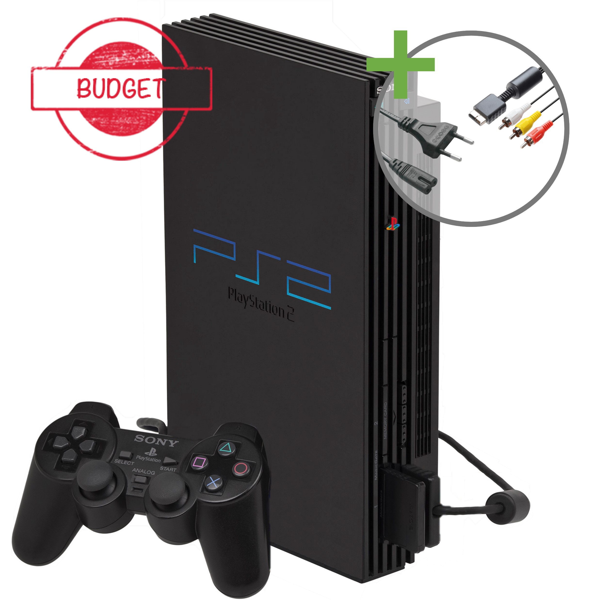 Sony PlayStation 2 Phat Starter Pack - Black Edition - Budget - Playstation 2 Hardware