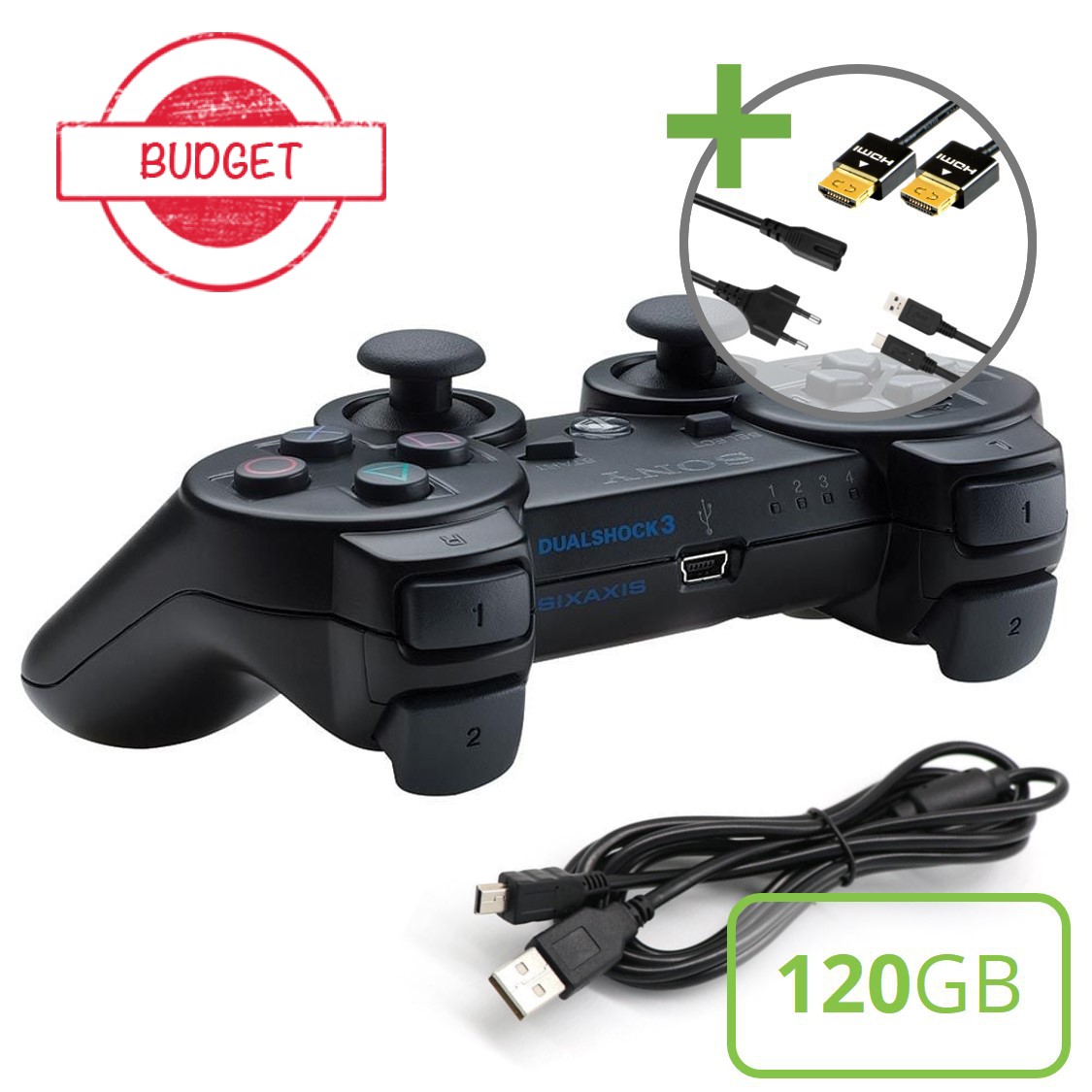 Sony PlayStation 3 Slim (120GB) Starter Pack - DualShock Edition - Budget - Playstation 3 Hardware - 4