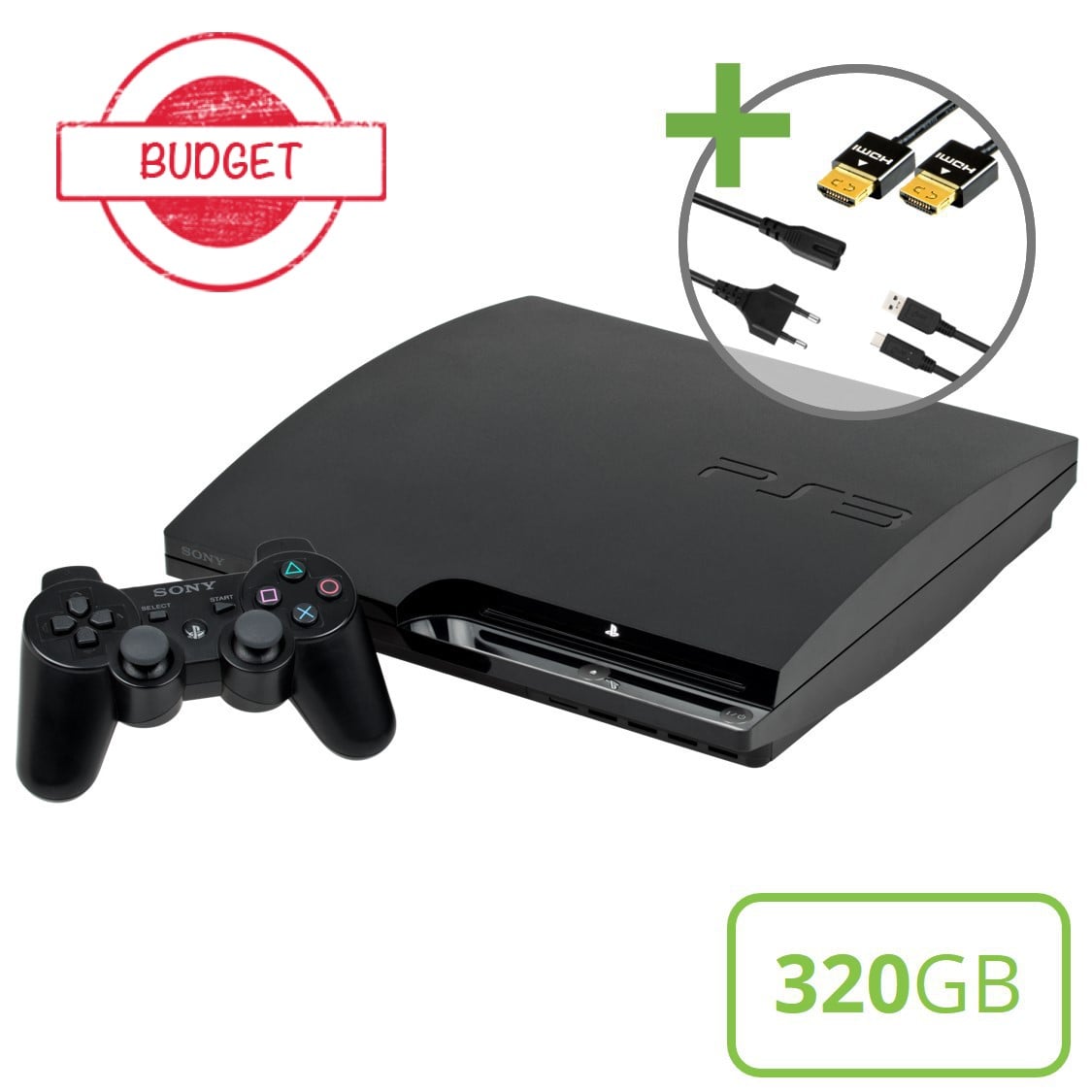 Sony PlayStation 3 Slim (320GB) Starter Pack - DualShock Edition - Budget Kopen | Playstation 3 Hardware