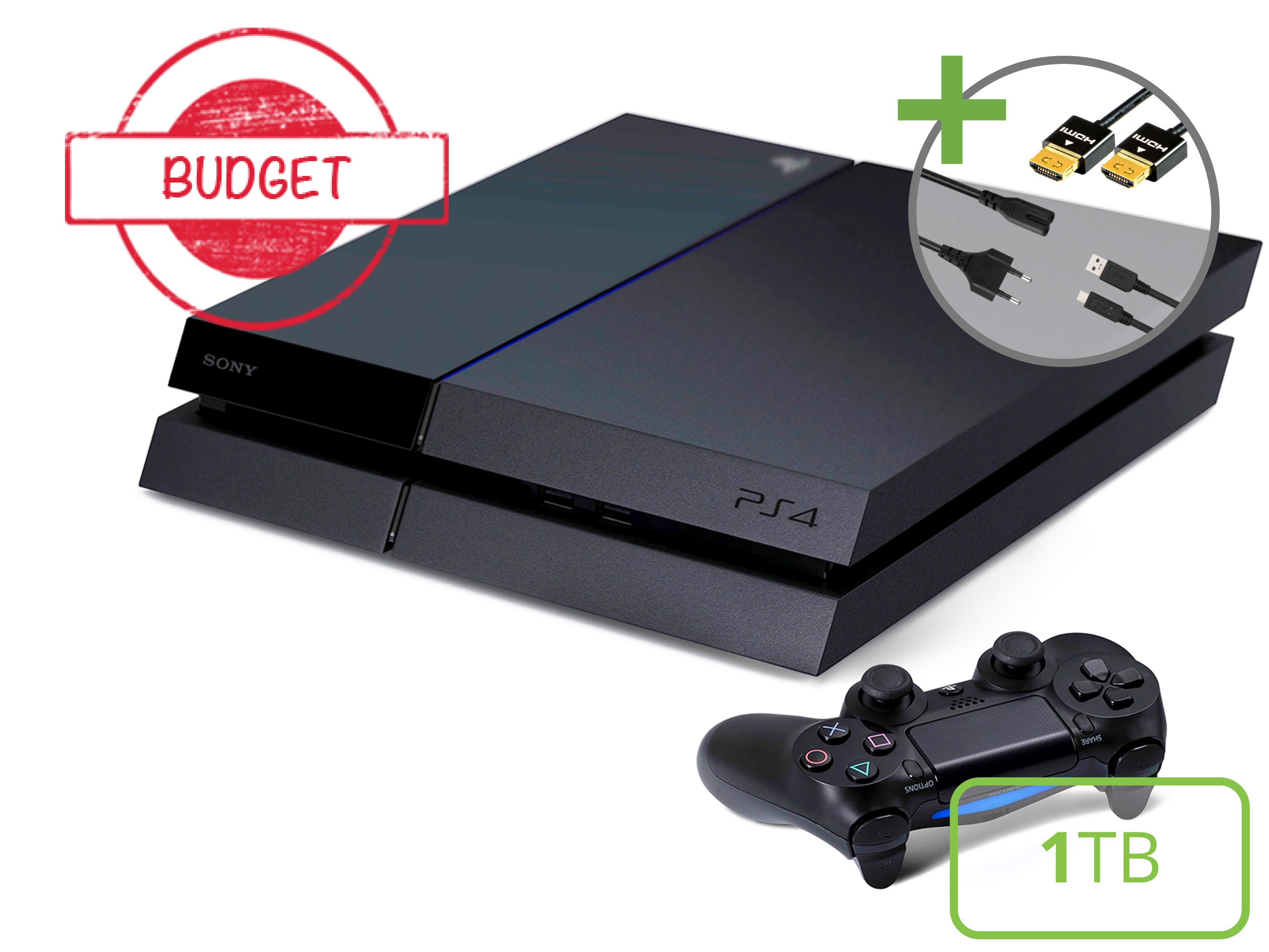 Sony PlayStation 4 Starter Pack - 1TB DualShock V1 Edition - Budget Kopen | Playstation 4 Hardware