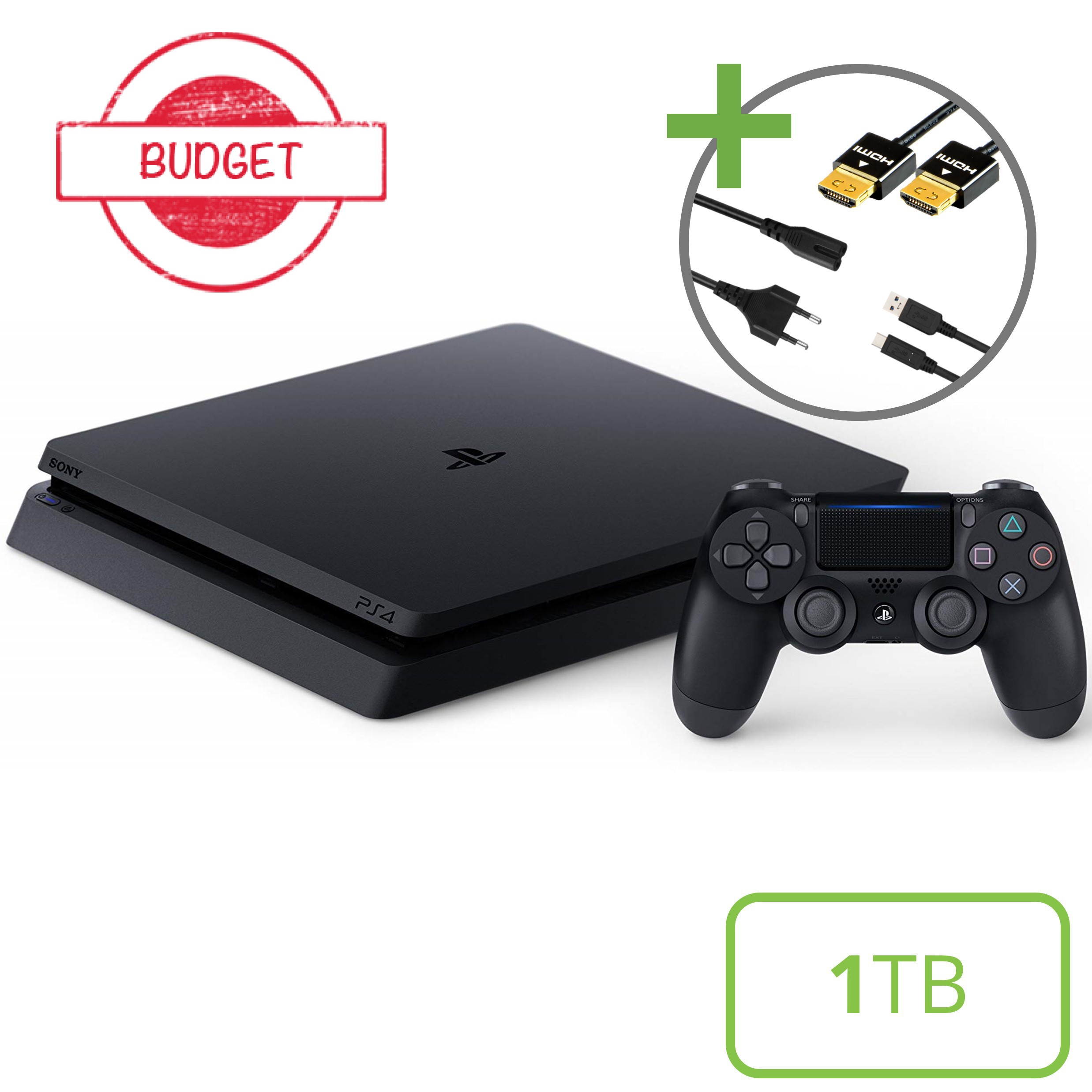 Sony PlayStation 4 Slim Starter Pack - 1TB DualShock V2 Edition - Budget Kopen | Playstation 4 Hardware