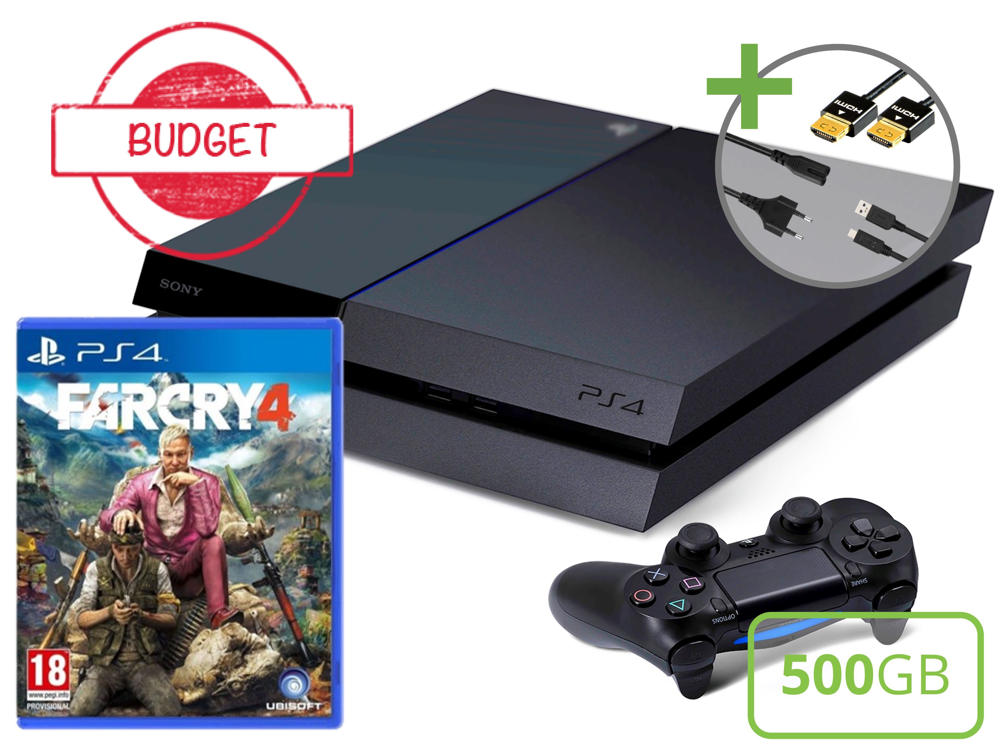 Sony PlayStation 4 Starter Pack - 500GB Far Cry 4 Edition - Budget Kopen | Playstation 4 Hardware