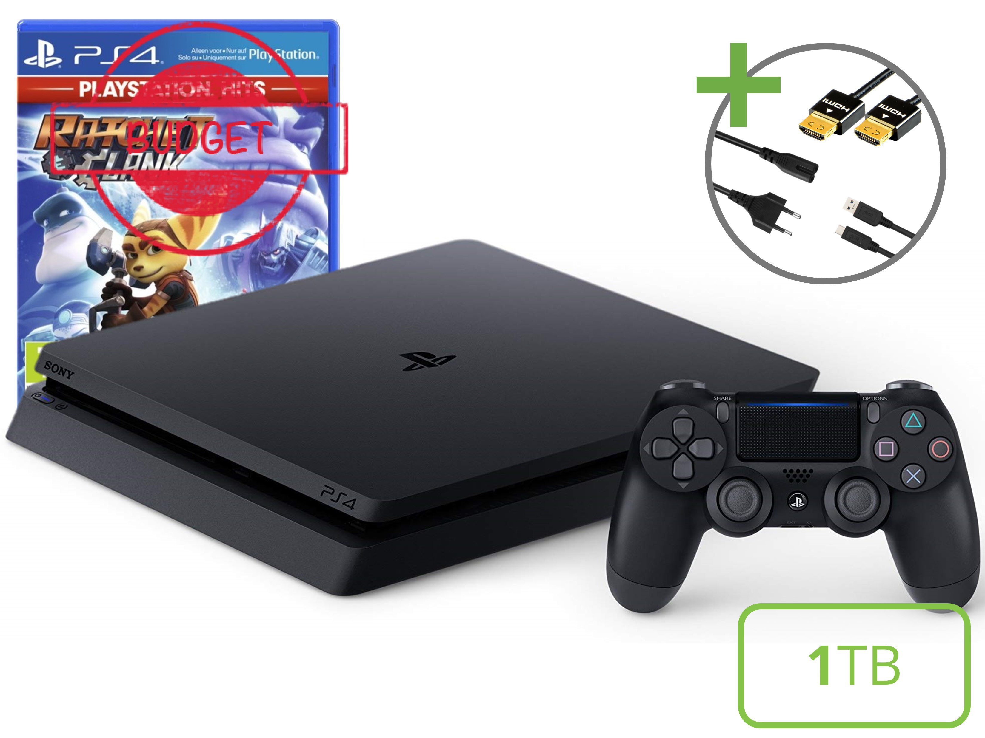 Sony PlayStation 4 Slim Starter Pack - 1TB Ratchet & Clank Edition - Budget Kopen | Playstation 4 Hardware