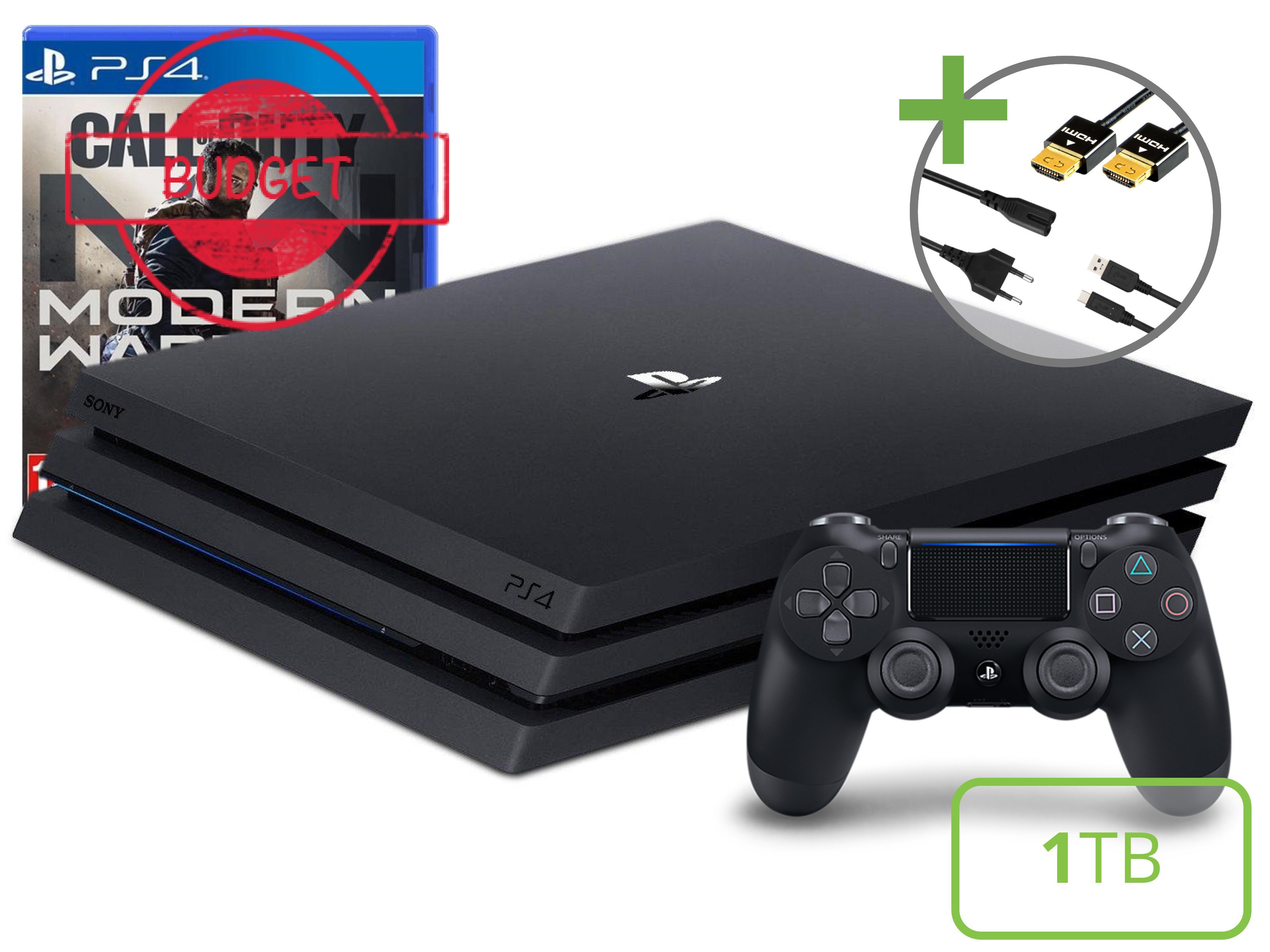 Sony PlayStation 4 Pro Starter Pack - 1TB Call of Duty Modern Warfare Edition - Budget Kopen | Playstation 4 Hardware