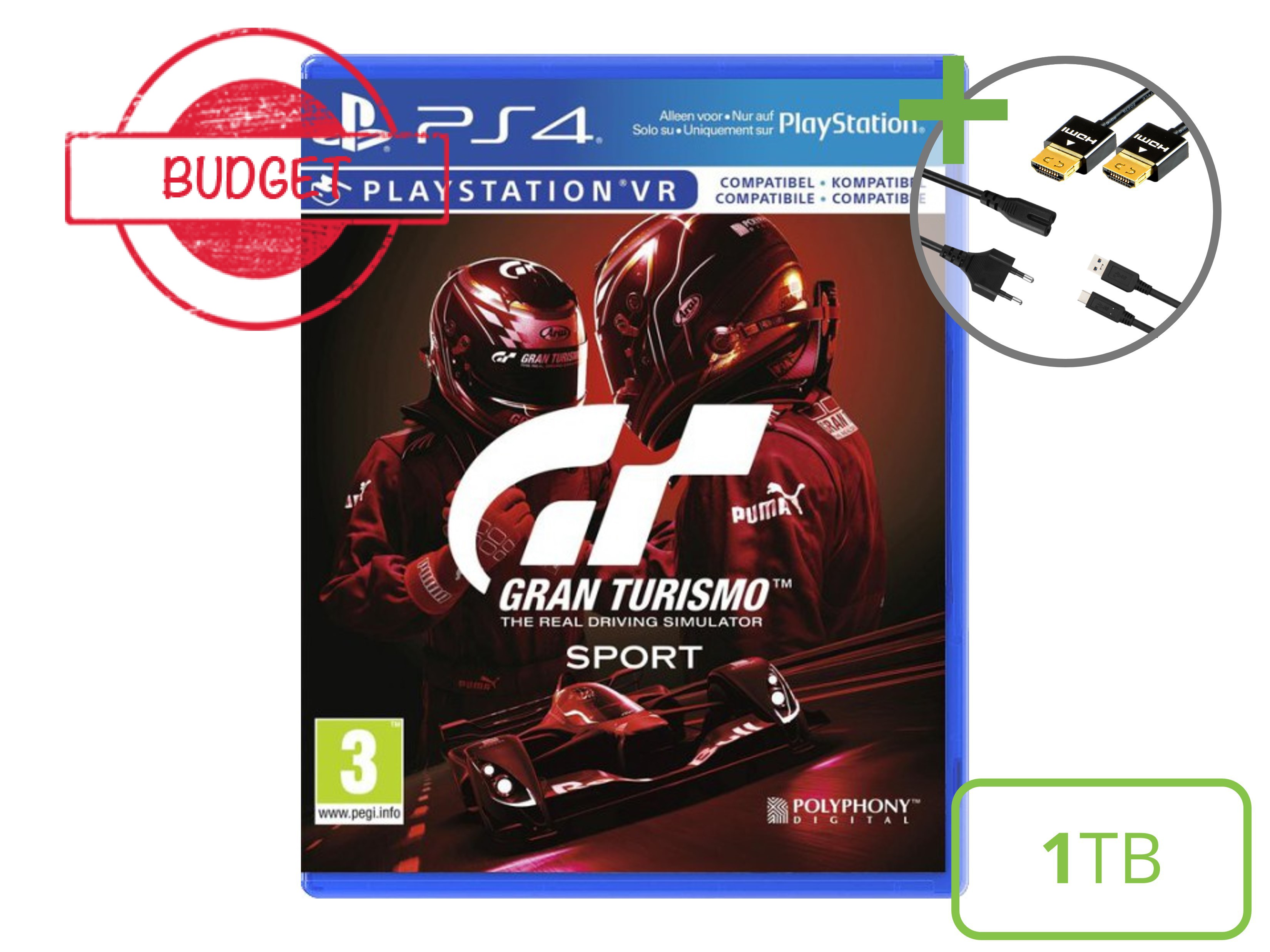 Sony PlayStation 4 Pro Starter Pack - 1TB Gran Turismo Sport Edition - Budget - Playstation 4 Hardware - 5