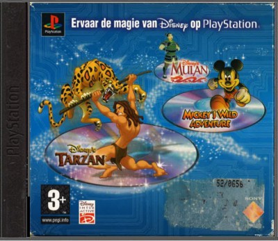 Disney Triple Pack Mulan + Mickey's Wild Adventure + Tarzan - Playstation 1 Games