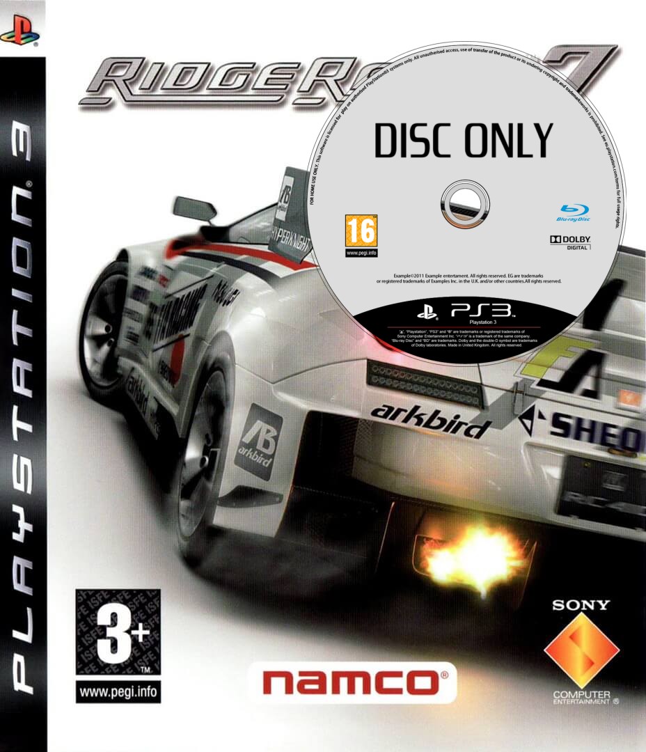 Ridge Racer 7 - Disc Only - Playstation 3 Games