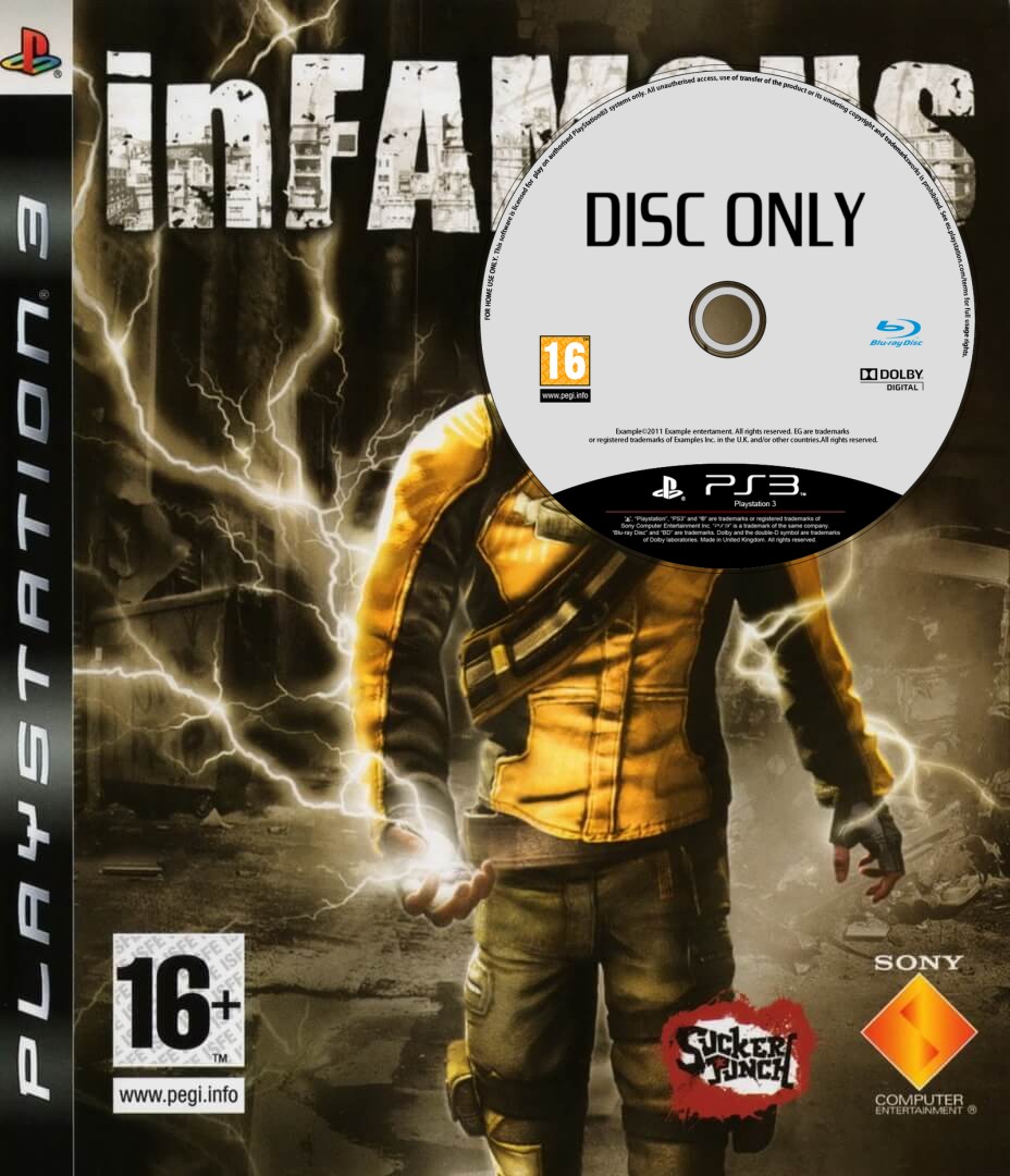 inFamous - Disc Only - Playstation 3 Games