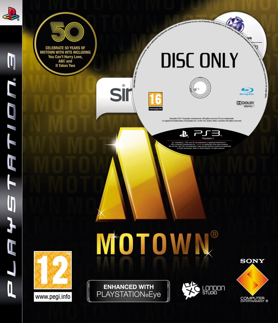 SingStar Motown - Disc Only - Playstation 3 Games