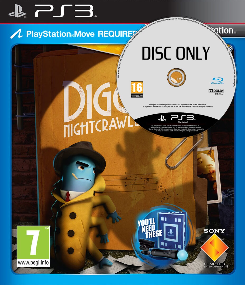 Wonderbook Diggs: Nightcrawler - Disc Only - Playstation 3 Games