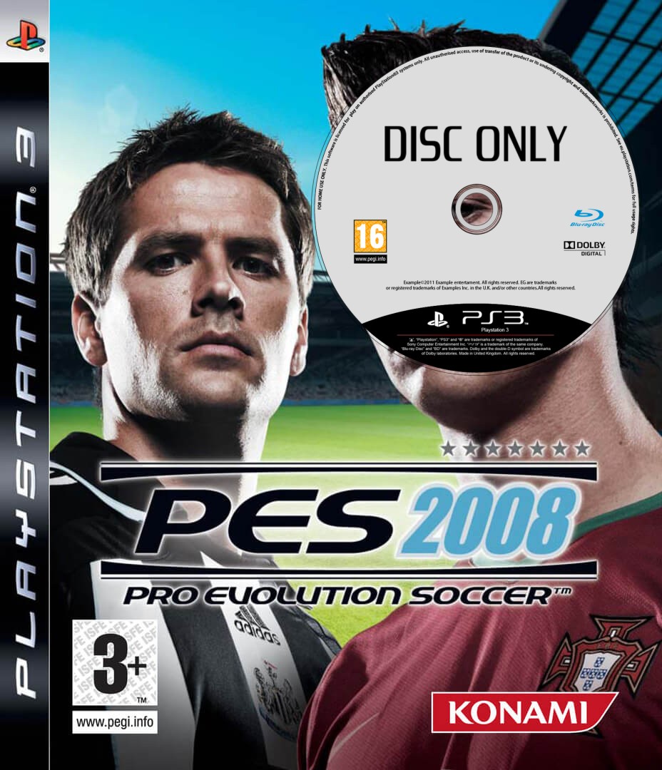 Pro Evolution Soccer 2008 - Disc Only - Playstation 3 Games