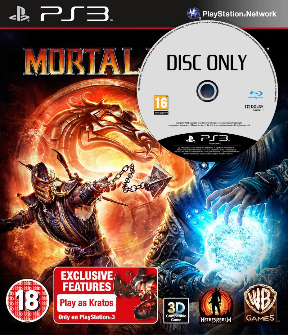 Mortal Kombat - Disc Only - Playstation 3 Games