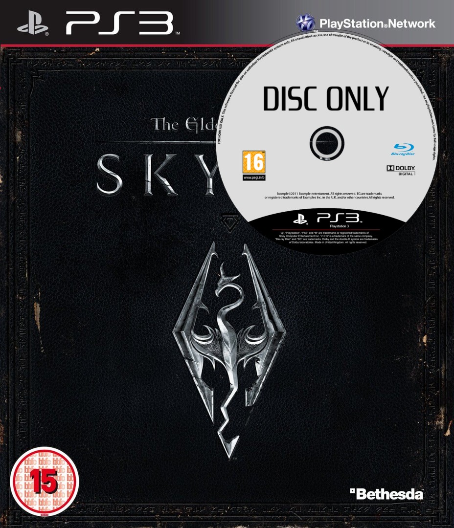 The Elder Scrolls V - SKYRIM - Disc Only - Playstation 3 Games