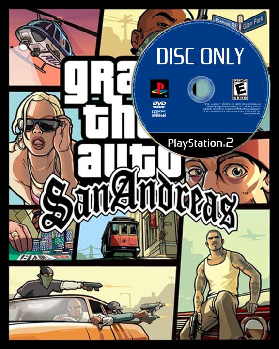 Grand Theft Auto: San Andreas - Disc Only - Playstation 2 Games