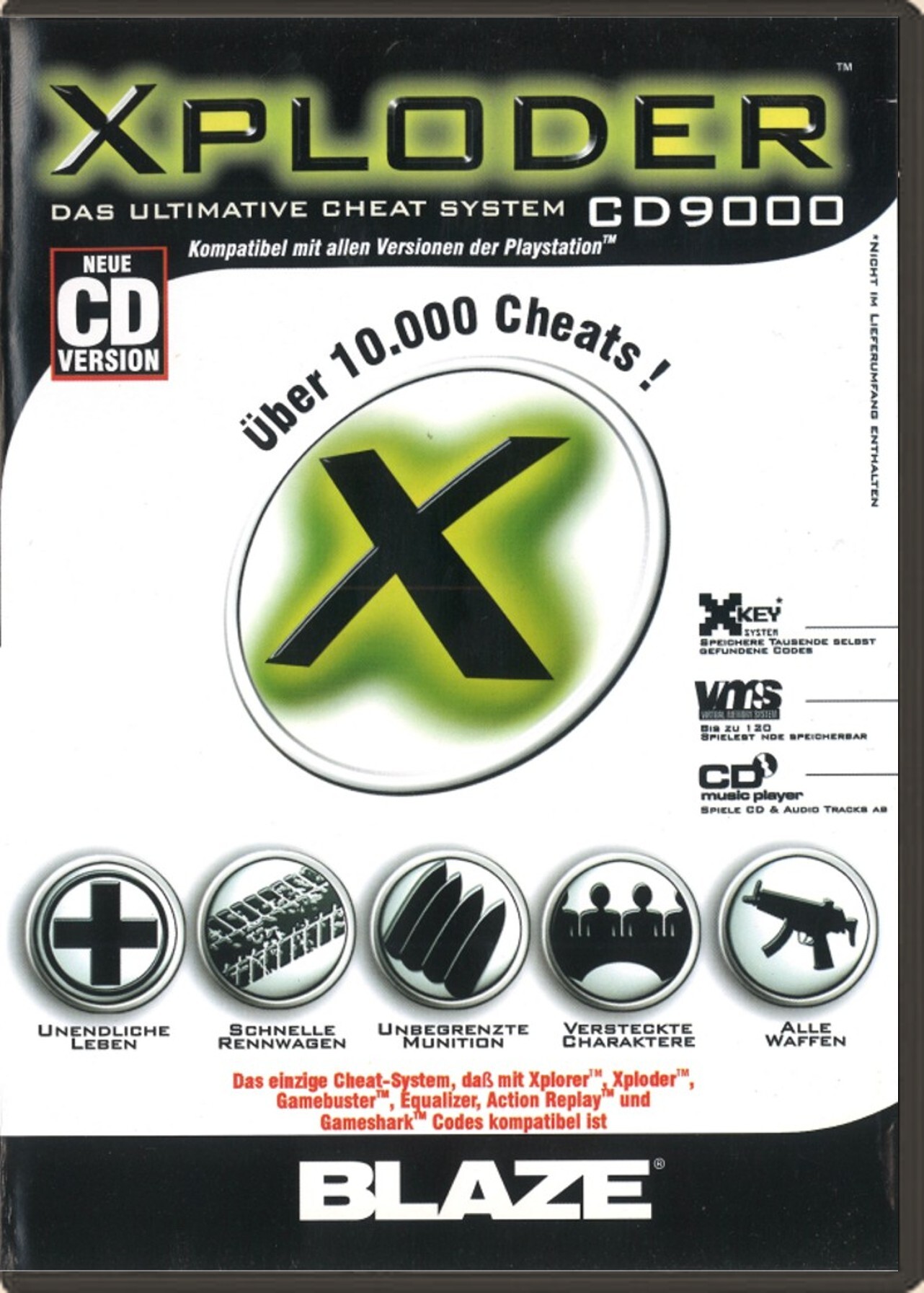 Xploder CD9000 Ultimative Cheat System (German) - Playstation 1 Games