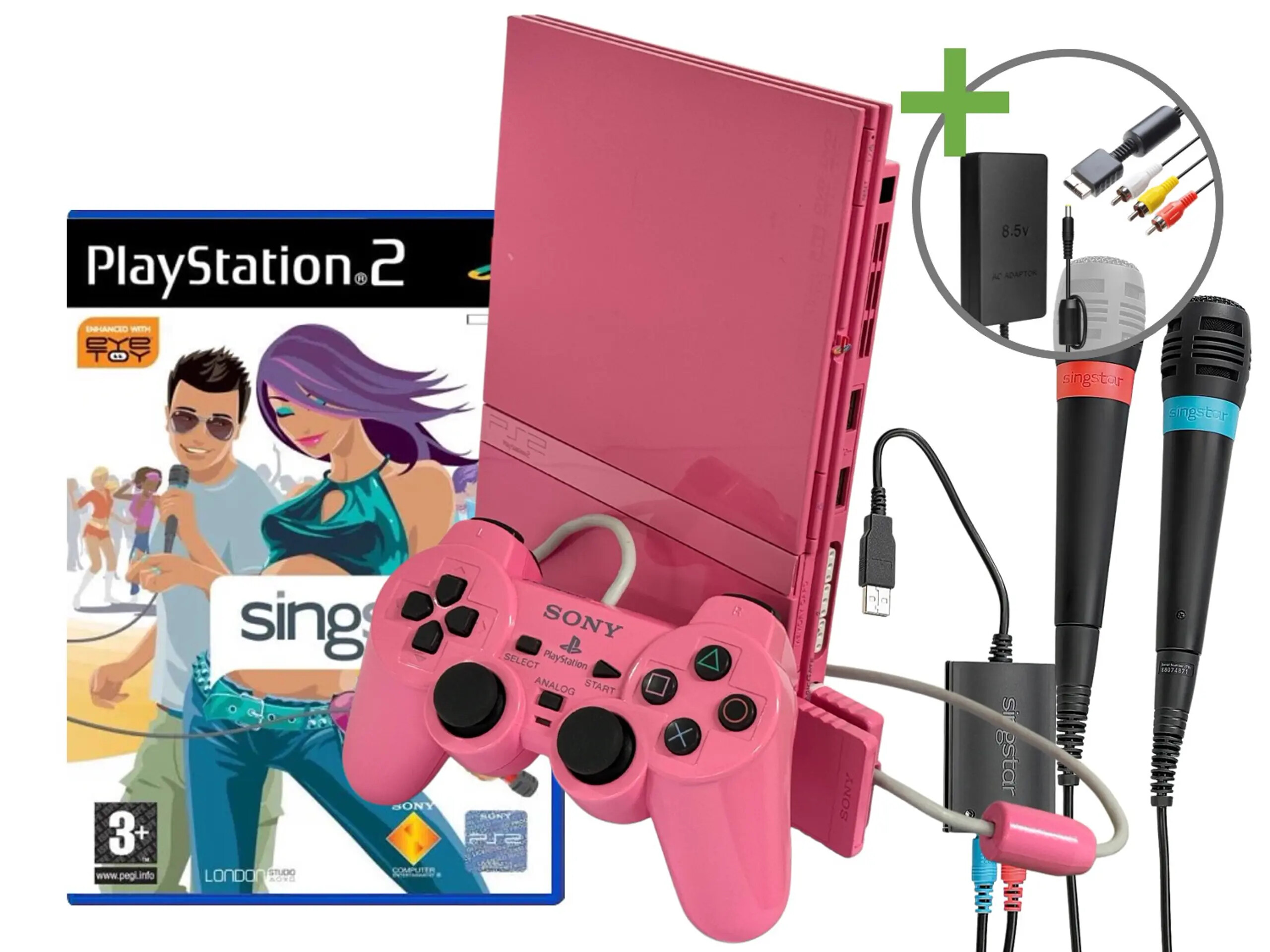 Sony PlayStation 2 Slim Starter Pack - Pink SingStar Edition Kopen | Playstation 2 Hardware