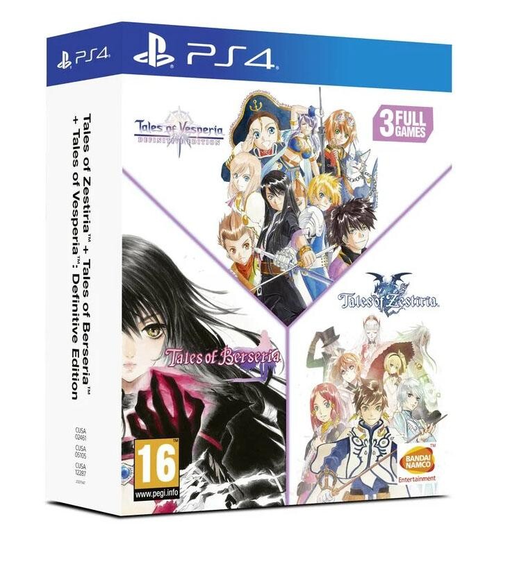 Tales of Zestiria + Tales of Berseria + Tales of Vesperia: Definitive Edition - Playstation 4 Games