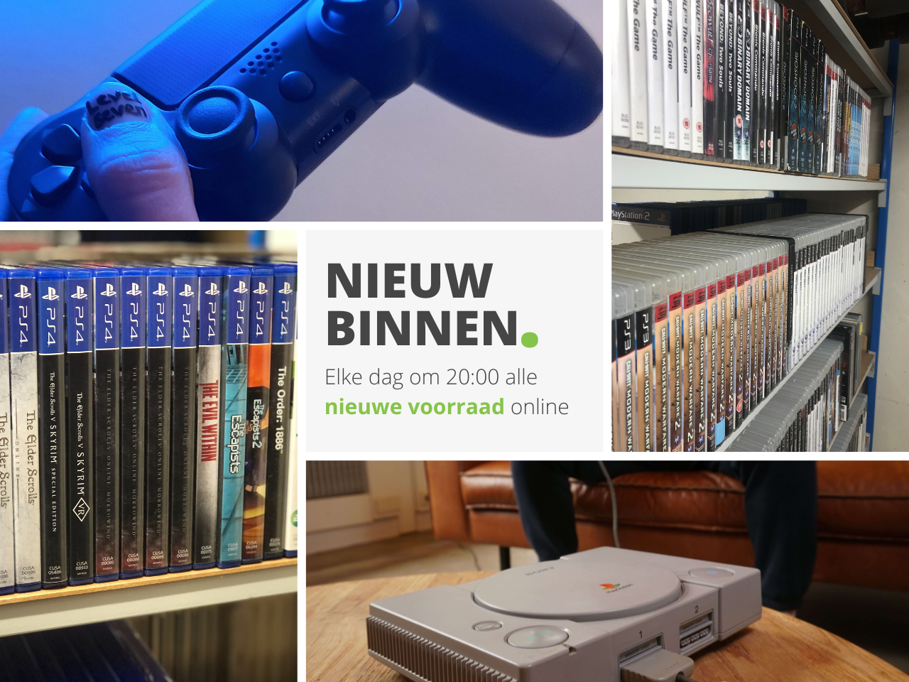 Alle Nieuw binnengekomen Playstation Producten. Elke dag om 20:00 online.